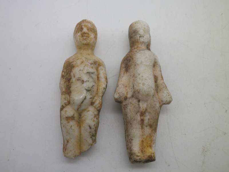 Antique Bisque/Ceramic DOLL PARTS. Unearthed in SA. 3 `frozen Charlotte` & c1890 german head wow!!
