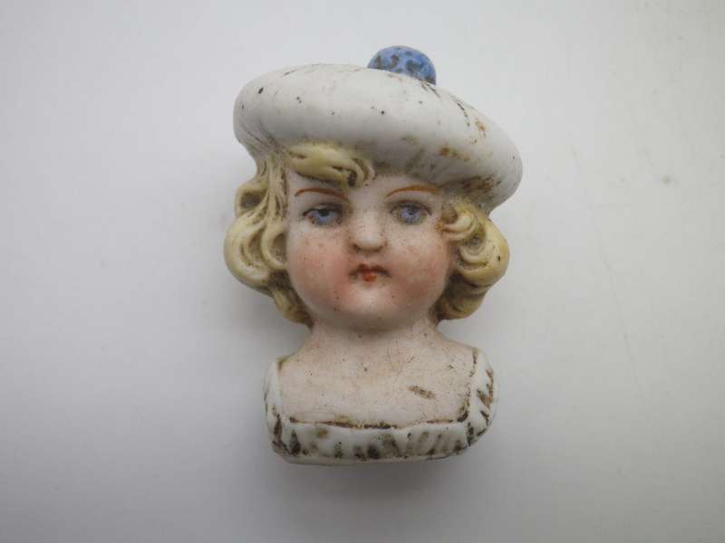 Antique Bisque/Ceramic DOLL PARTS. Unearthed in SA. 3 `frozen Charlotte` & c1890 german head wow!!