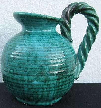 ALEXANDRE DE WEMMEL Belgium VINTAGE POTTERY WATER PITCHER  1909-1964. RARE