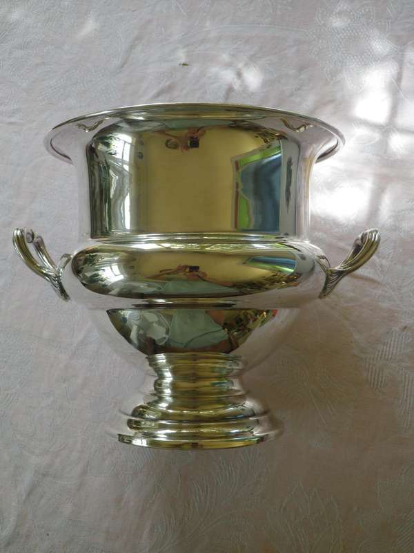 Large Vintage Silver Plated Wine Cooler. Good quality England
