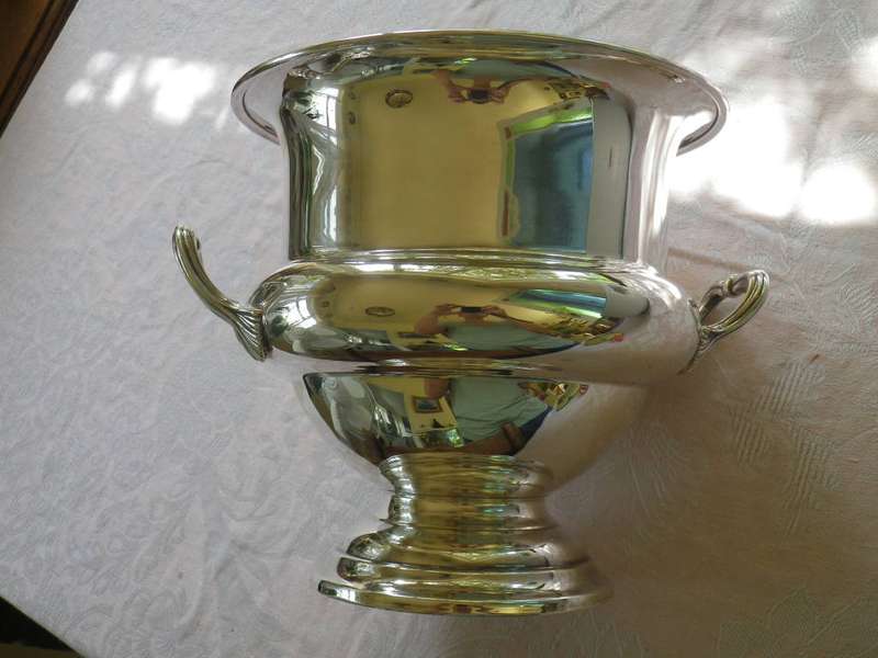 Large Vintage Silver Plated Wine Cooler. Good quality England