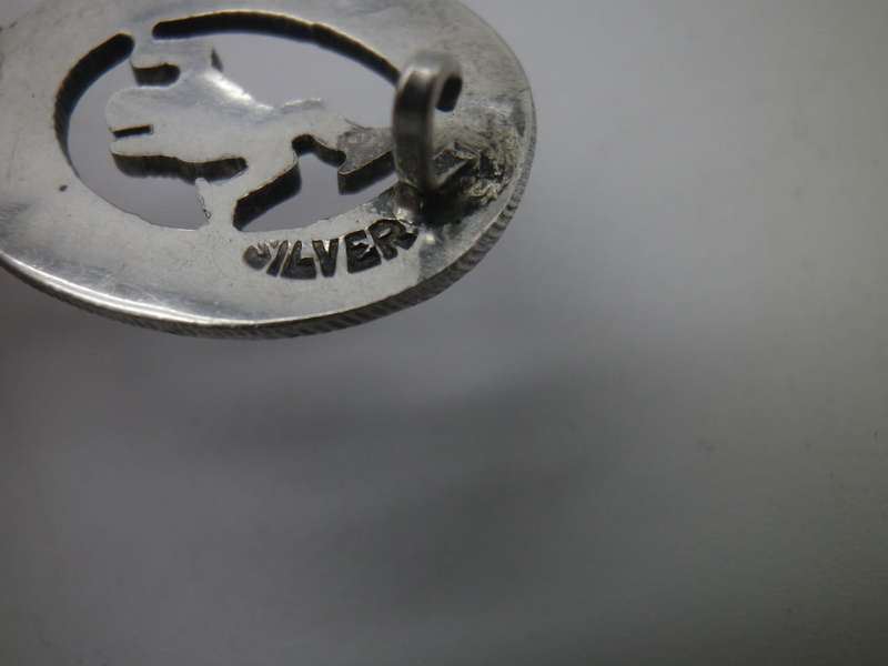 SA SEIN KORPS / SAC Signals Sterling Silver & Enamel Sweetheart badge   2.7cm