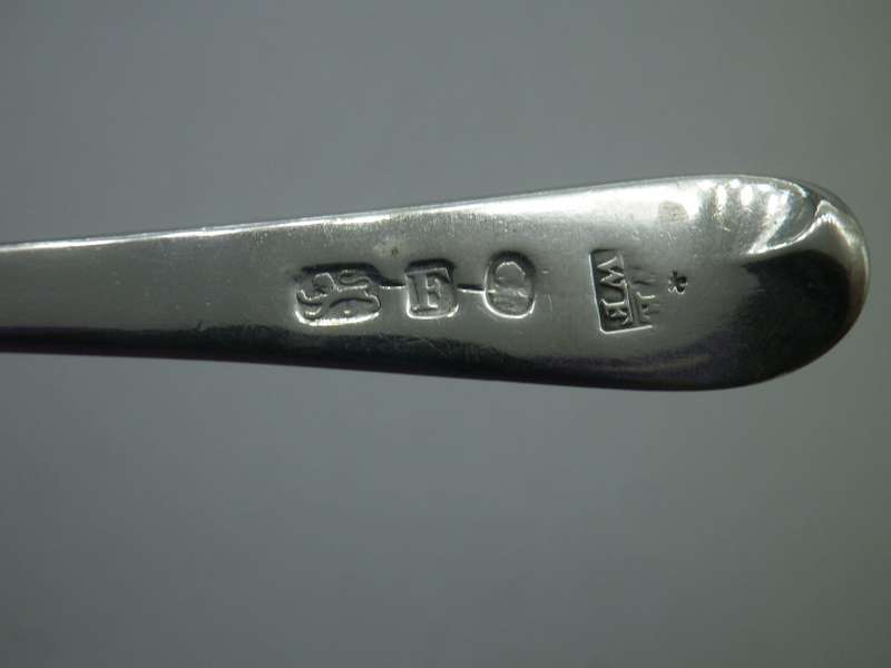 GEORGE III London 1801 silver salt or condiment spoon Makers William Eley I & William Fearn 10cm 11g