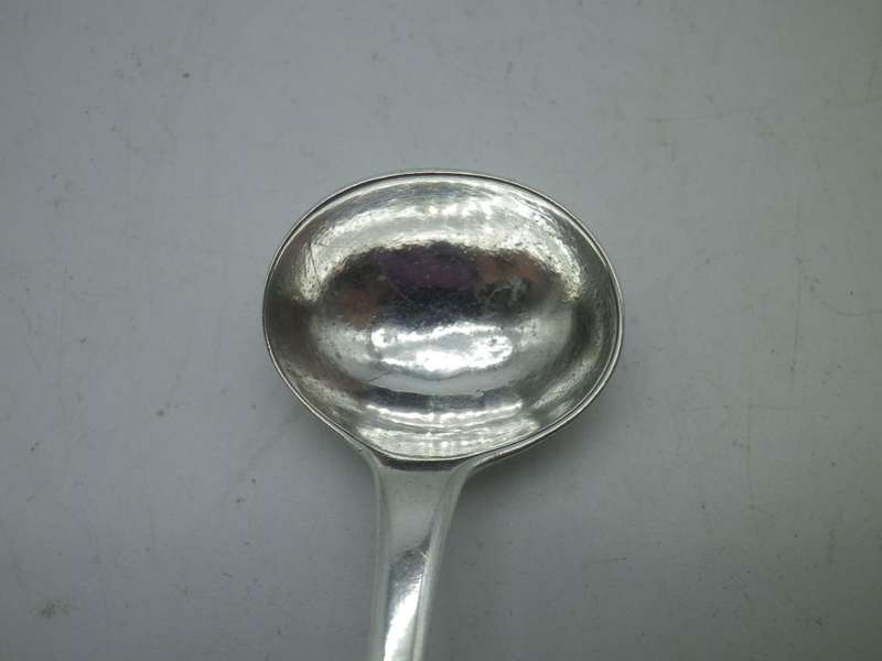 GEORGE III London 1801 silver salt or condiment spoon Makers William Eley I & William Fearn 10cm 11g