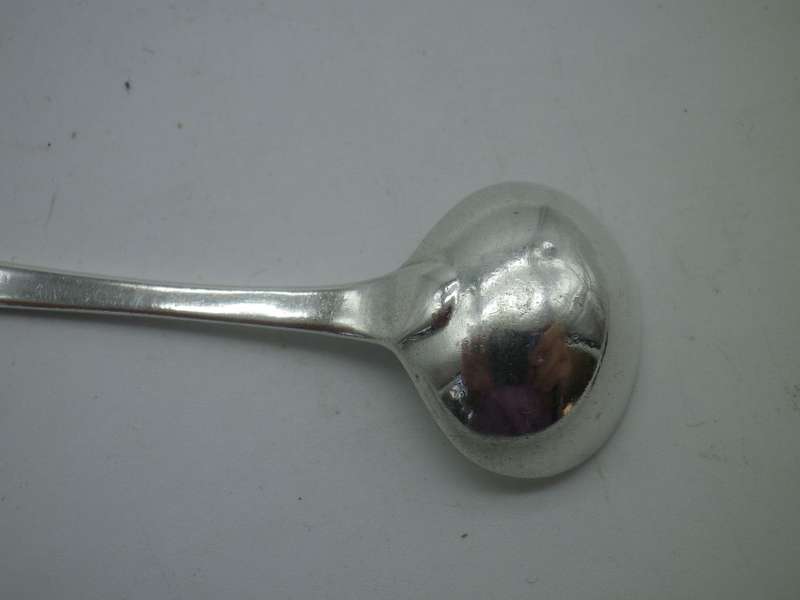 GEORGE III London 1801 silver salt or condiment spoon Makers William Eley I & William Fearn 10cm 11g
