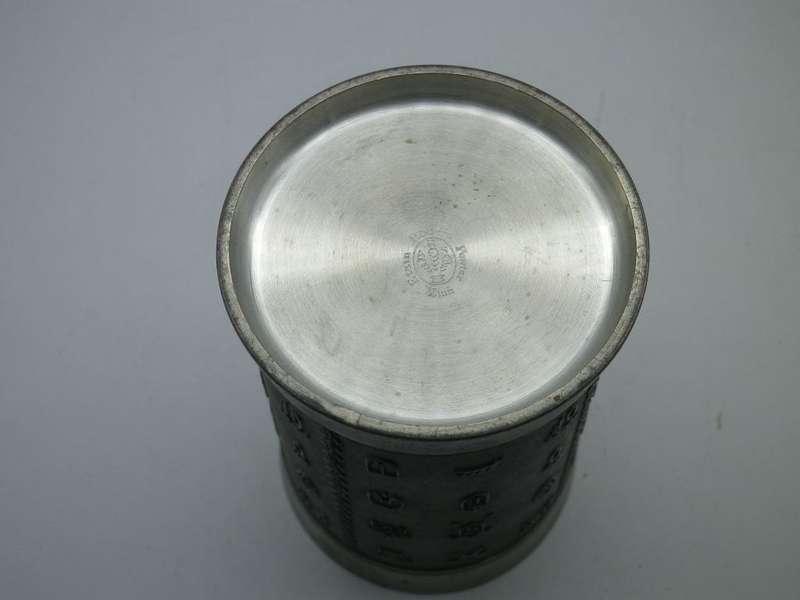Quality Vintage Zinn Pewter EQUESTRIAN theme Tumbler