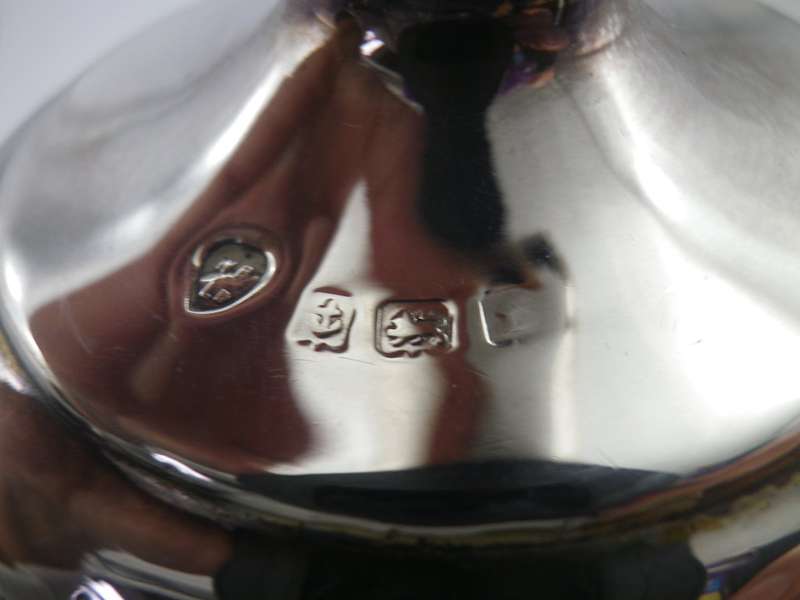 Pair Hallmarked Silver  TULIP VASES. Birmingham 1907 Williams Ltd 16.5 cm 198 g (weighted)