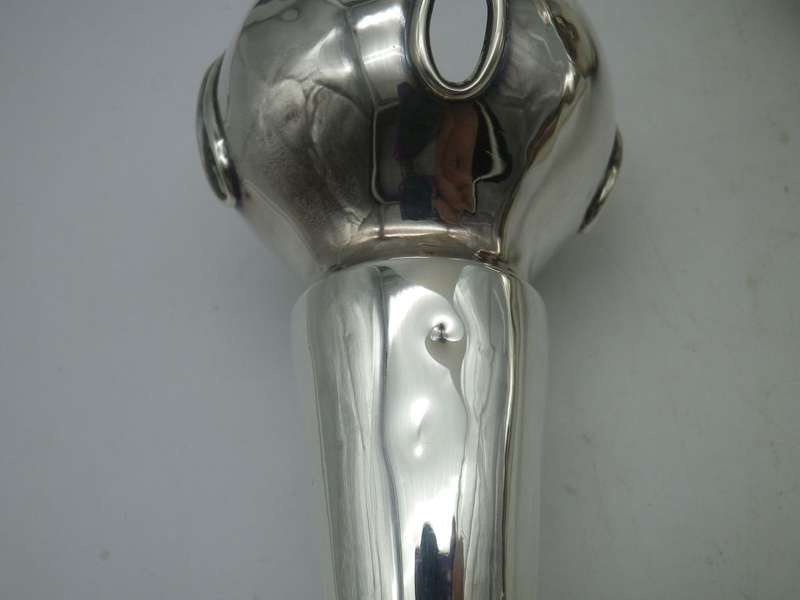 Pair Hallmarked Silver  TULIP VASES. Birmingham 1907 Williams Ltd 16.5 cm 198 g (weighted)