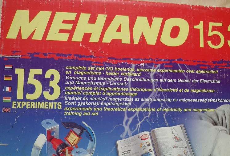 VINTAGE MEHANO Electricity & Magnetism Experiments Set 153 EXPERIMENTS BOXED & SEALED
