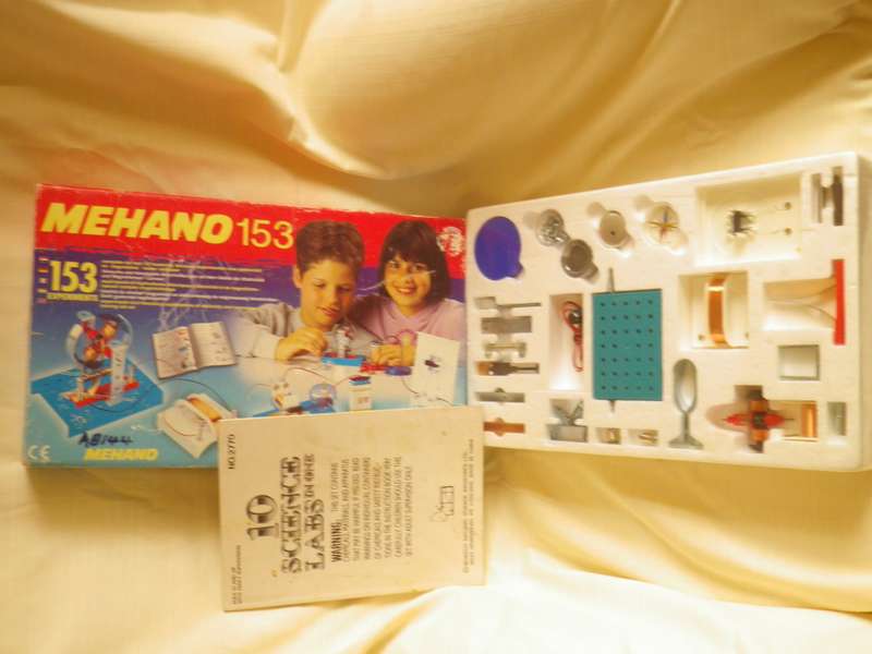 VINTAGE MEHANO Electricity & Magnetism Experiments Set 153 EXPERIMENTS BOXED & SEALED