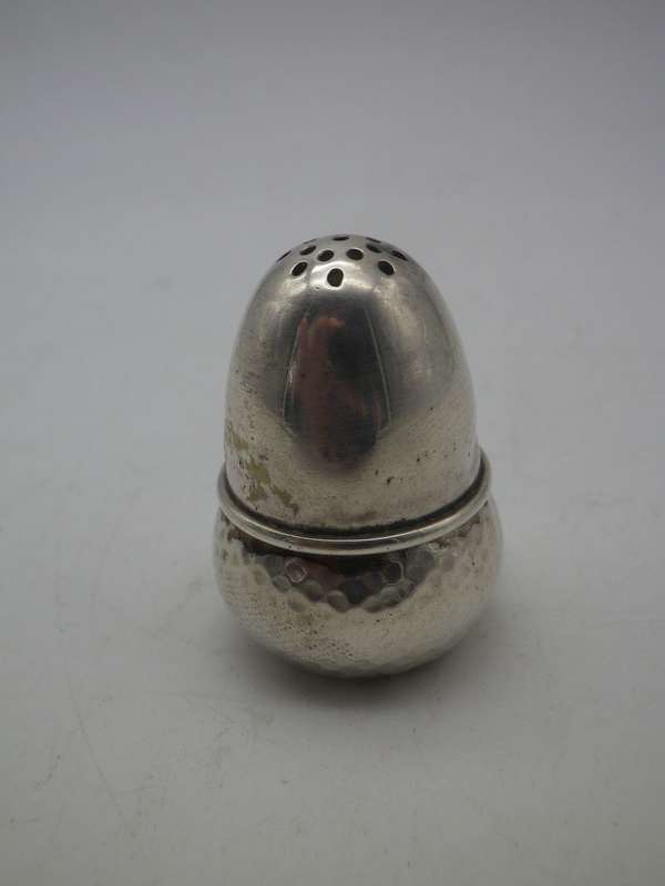 Hallmarked 830 Silver ACORN SHAPE Pepper Shaker. 2.5 x 4cm 12g CUTE!!