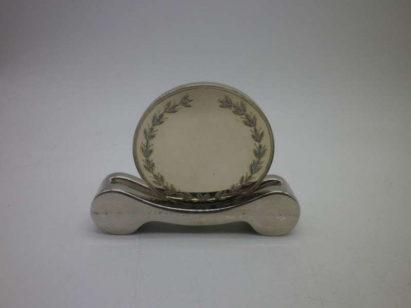Silver Plated Soccer Trophy MEDAL. With stand. Space for engraving. Boxed Unusual