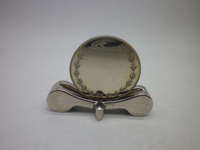 Silver Plated Soccer Trophy MEDAL. With stand. Space for engraving. Boxed Unusual