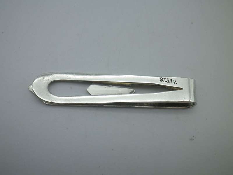 Vintage Sterling Silver Money Clip. 6.5 cm 9g