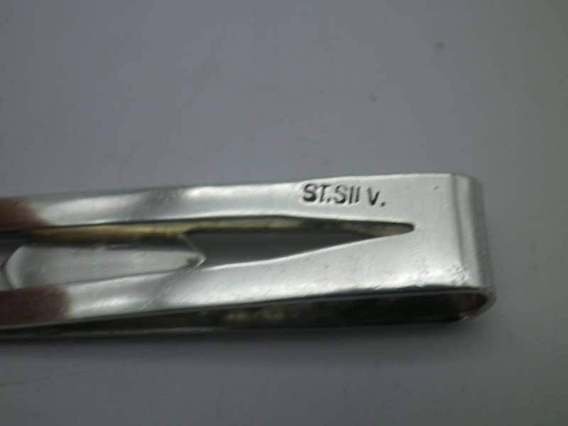 Vintage Sterling Silver Money Clip. 6.5 cm 9g