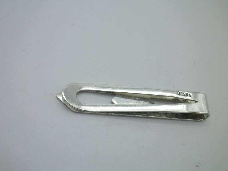 Vintage Sterling Silver Money Clip. 6.5 cm 9g