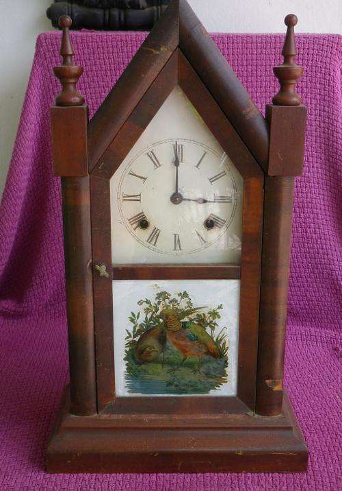 REAL GEM! UNUSUAL ANTIQUE (late1890s-early1900s) ANSONIA 8-day chiming Mantle CLOCK. WORKS PERFECTLY