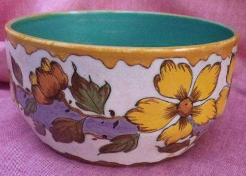Glorious turqoise/teal blue Zuid Holland signed & numbered large GOUDA bowl. WOW!