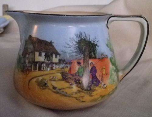 RARE FIND! STUNNNING! Super collectable signed Cecil Aldin "MERRIE ENGLAND", Burleighware jug.