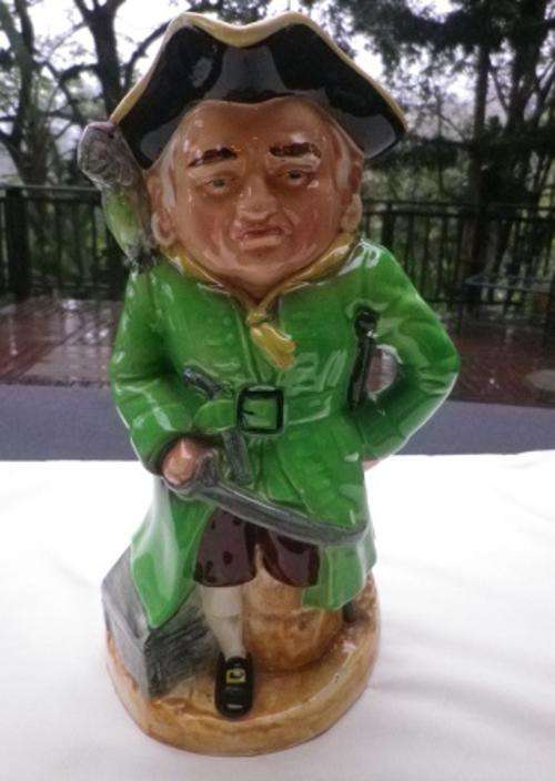 FABULOUS QUIRKY HUGE MUSICAL TOBY  'LONG JOHN SILVER' JUG  WORKS PERFECTLY 25.5CM