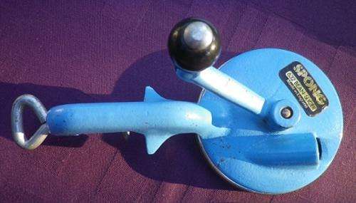 Vintage blue SPONG 632, made in England, green bean slicer