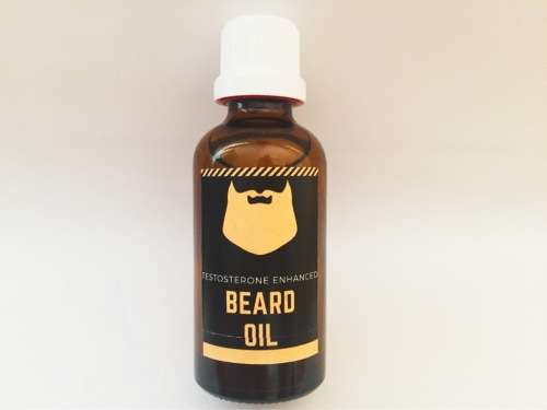 Testosterone enhanced beard oil