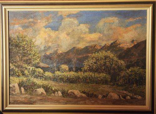 Landscape - Oil on Board Signed by Artist dated 1944