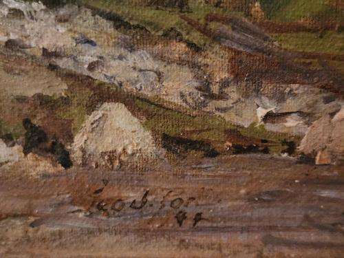 Landscape - Oil on Board Signed by Artist dated 1944
