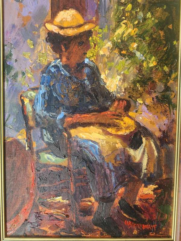Koos Bronkhorst - Oil on Board. Highly sought after artist.