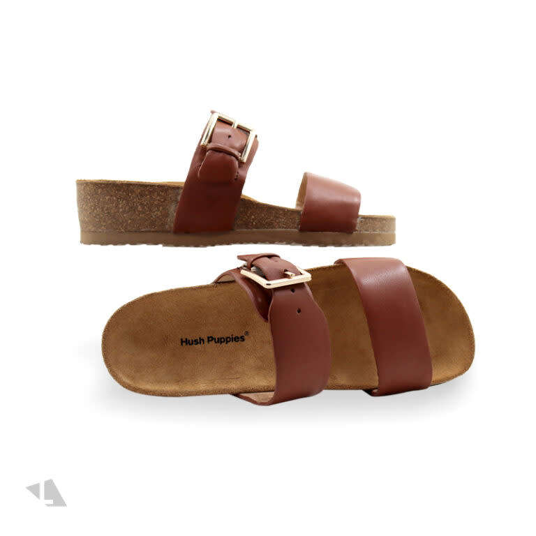 HUSH PUPPIES - IRMA WEDGE TAN LEATHER