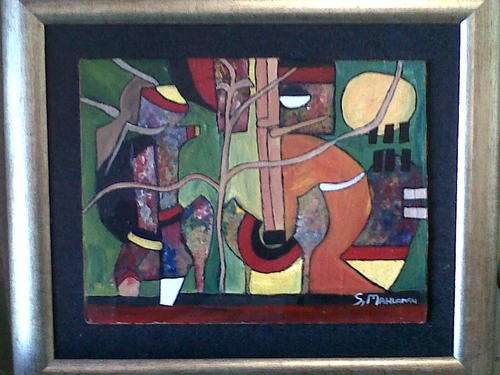 Speelman MAHLANGU  (1958-2004) - Oil On Board  - Zulu Queen