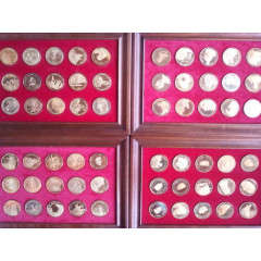 MEDALLIC HISTORY OF SOUTH AFRICA PROOF SET - 60 COINS 24kt gold Sterling Silver