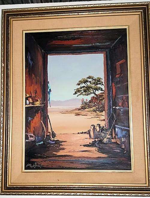 Rina Biggs (SA 1941 - ) Oil on Board dated '82 ( R 25 000.00)