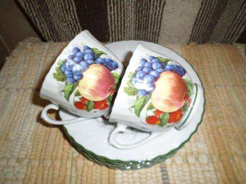 6  TRIO AND COFFEE POT - SUGAR BOWL - MILK JUG - WIESENTAL PORCELAIN GERMANY PARADISE VALLEY