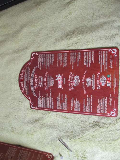 NAVAHO SPUR BRACKENFELL  MENU FROM THE MID  EIGHTIES SPUR BURGERS R10.95