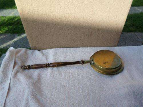 BRASS BEDWARMER MADE IN ENGLAND BY WEBA WARE