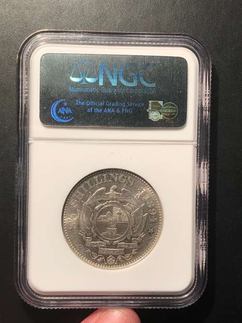 1894 ZAR 2.5 shilling AU55