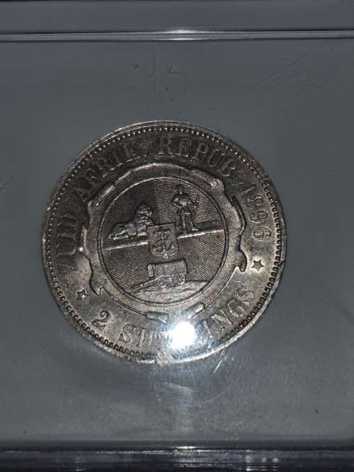 1896 ZAR 2 shilling AU55