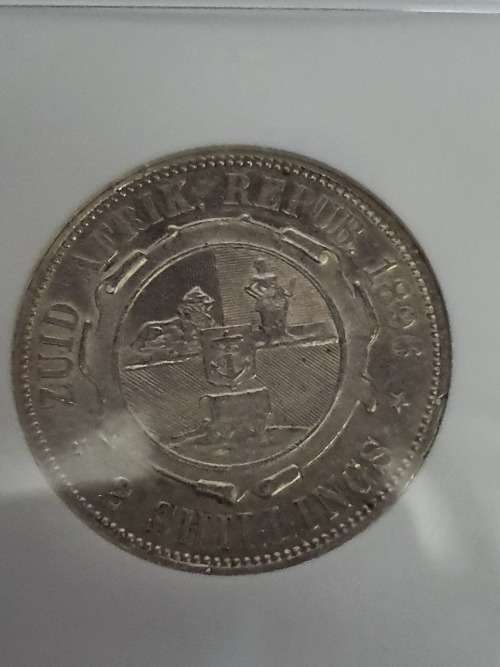 1896 ZAR 2 shilling AU55