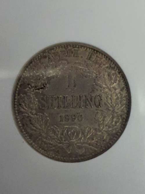 1896 ZAR 1 shilling AU55