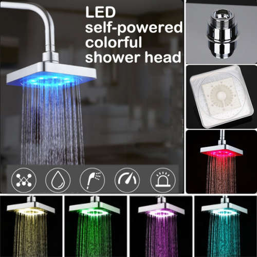 LED Shower Head Romantic Automatic Colorful LED Hanging Shower Head for Bathroom With Free Delivery