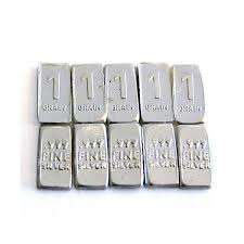 1 Grain 999 fine silver bullion investment bars - Special Lot of 10 (TEN) bars