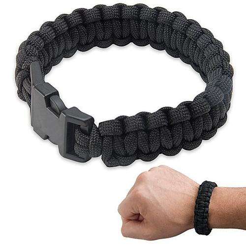 Paracord Survival Bracelet Black