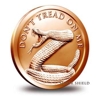 1 Oz Copper Don't Tread On Me Round