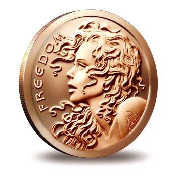1 Oz Copper "Freedom Girl" Round