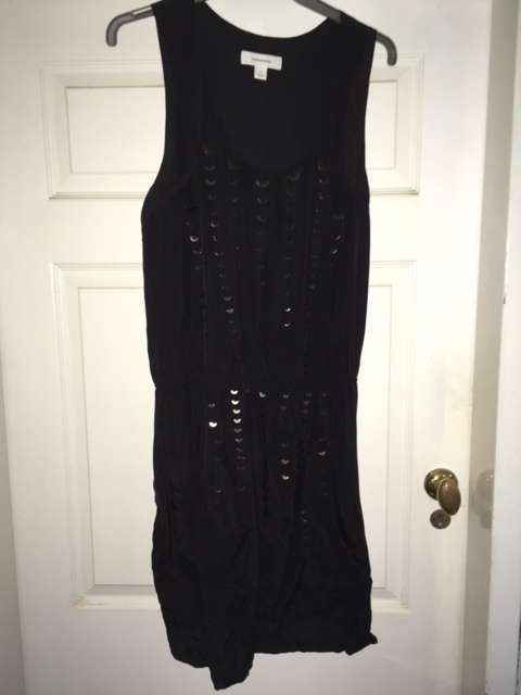 Black Embellished Country Road Silk Dress