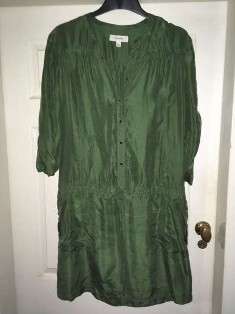 Green Silk Country Road Dress
