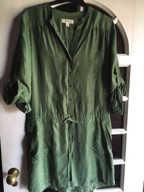 Green Silk Country Road Dress