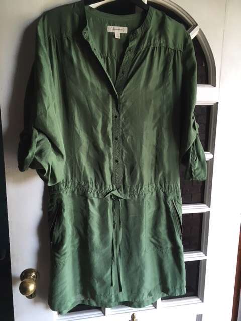 Green Silk Country Road Dress