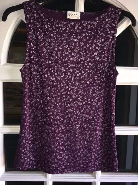 Purple and silver stretch top by Kelso